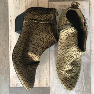 Animal print booties